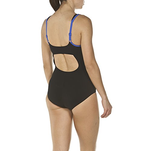 ARENA Makimurax Low C Cup Bañador Bodylift Mujer Makimurax Bajo Copa C, Mujer, Black-Bright Blue-Turquoise, 44