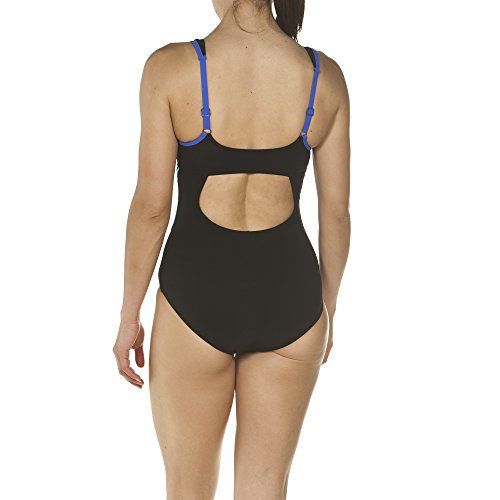 ARENA Makimurax Low C Cup Bañador Bodylift Mujer Makimurax Bajo Copa C, Mujer, Black-Bright Blue-Turquoise, 44