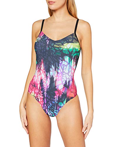 ARENA W Grace U Back One Piece, Mujer, Black Multi/Black, 44