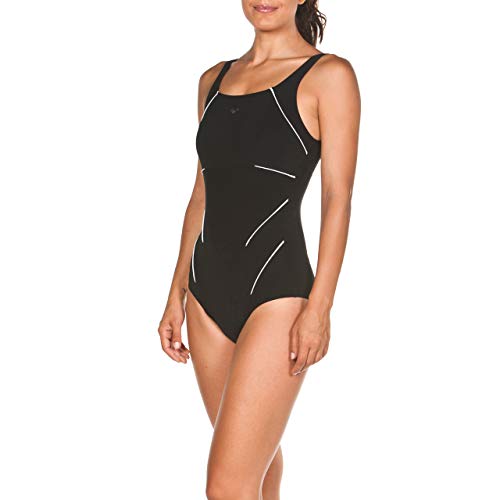 Arena W One Piece Low C Cup Bañador Bodylift Mujer Jewel Bajo Copa C, Black-White, 46