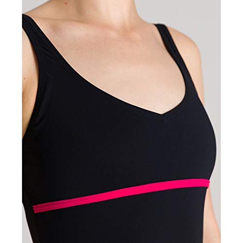 ARENA W U Clip Back One Piece Bañador Bodylift Mujer Mizuki Copa B, Black-Black-Calypso, 42