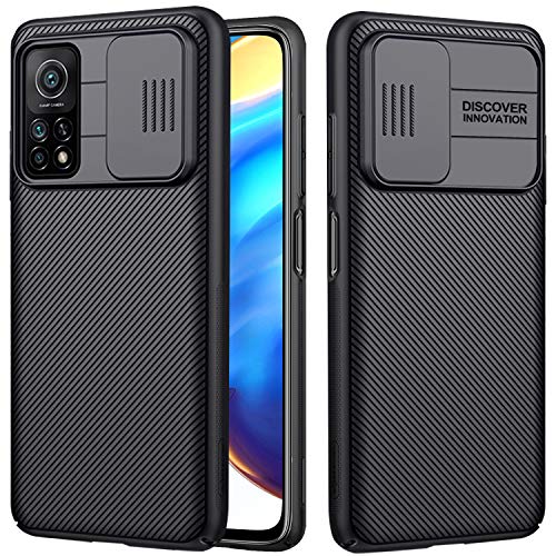 AROYI Funda Compatible con Xiaomi Mi 10T Pro 5G/Mi 10T 5G, Tapa Deslizante para la cámara - Negro