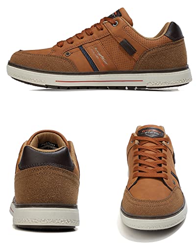 ARRIGO BELLO Hombre Zapatos Vestir Casual Zapatillas Deportivas Transpirables Sneaker Caminar Correr Cómodo Casuales Moda Negocio Talla 41-46(W Marrón, Numeric_41)