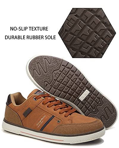 ARRIGO BELLO Hombre Zapatos Vestir Casual Zapatillas Deportivas Transpirables Sneaker Caminar Correr Cómodo Casuales Moda Negocio Talla 41-46(W Marrón, Numeric_41)