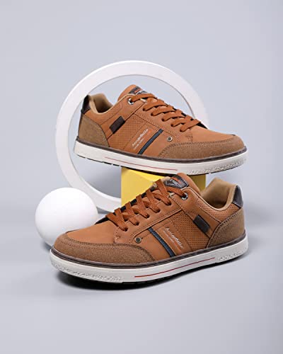 ARRIGO BELLO Hombre Zapatos Vestir Casual Zapatillas Deportivas Transpirables Sneaker Caminar Correr Cómodo Casuales Moda Negocio Talla 41-46(W Marrón, Numeric_41)