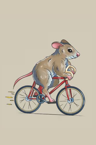 ArtBooks: Cycling Mouse: Perfect Gift Idea for Cyclists and Skunks Lovers ~ Small Lined Notebook (6'' X 9")