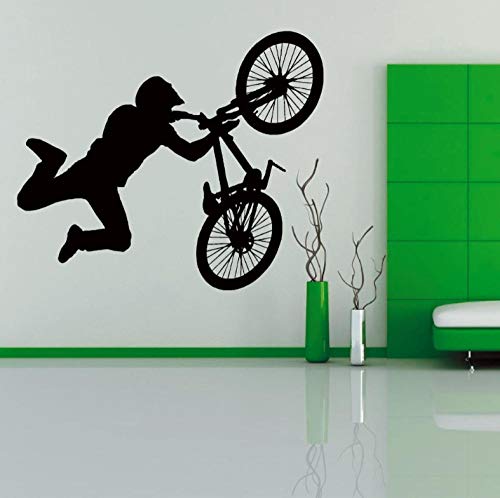 Arte de la bicicleta de vinilo etiqueta de la pared Teens Boy Dormitorio Decal Games Room Cool Wallpaper Bikestore Wall Decoración para el hogar 50x42 cm