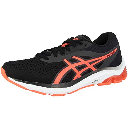 Asics 1012A724 004, Running Shoe Mujer, Black/Flash Coral, 40 EU