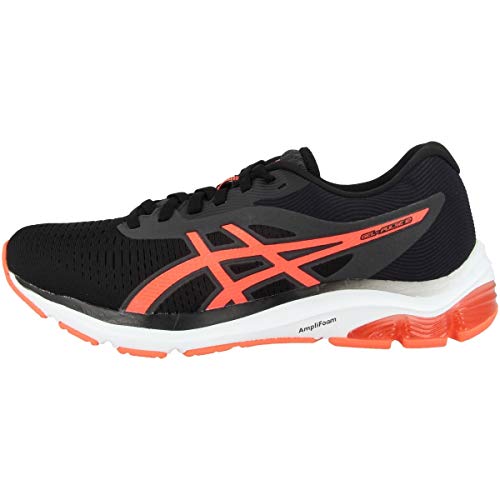 Asics 1012A724 004, Running Shoe Mujer, Black/Flash Coral, 40 EU