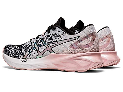 ASICS Dynablast - Zapatillas de correr para mujer, blanco (Blanco/Jengibre Peach), 43.5 EU