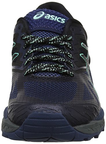 Asics Gel-Fujitrabuco 6 Trail, Zapatillas de Running Mujer, Azul (Insignia Blue/Black/Ice Green), 37.5 EU