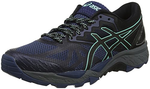 Asics Gel-Fujitrabuco 6 Trail, Zapatillas de Running Mujer, Azul (Insignia Blue/Black/Ice Green), 37.5 EU