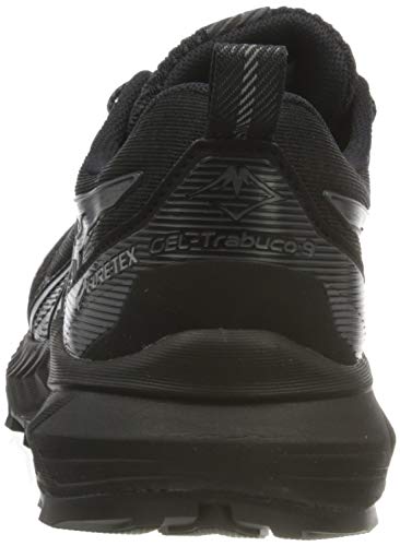 Asics Gel-Trabuco 9 G-TX, Trail Running Shoe Mujer, Black/Carrier Grey, 37 EU