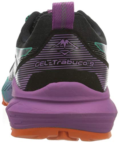 Asics Gel-Trabuco 9, Trail Running Shoe Mujer, Black/Baltic Jewel, 42 EU