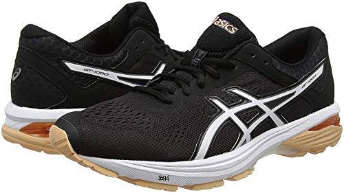 Asics GT-1000 6, Zapatillas de Correr Mujer, Negro (Black/canteloupe/carbon 9030), 37 EU