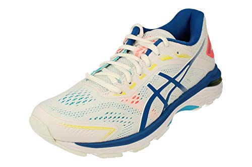 Asics GT-2000 7 Mujeres Running Trainers 1012A147 Sneakers Zapatos (UK 4 US 6 EU 37, White Lake Drive 100)