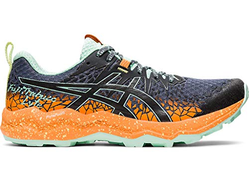 ASICS Zapatillas de running Fujitrabuco Lyte para mujer, gris (Metrópolis/Orange Pop), 37 EU