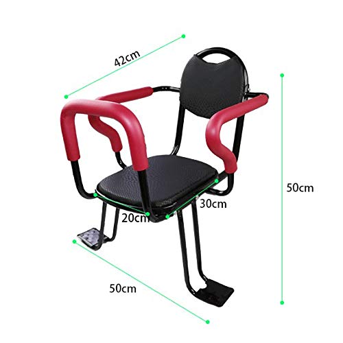 Asiento para NiñOs En Bicicleta, Asiento De Seguridad para NiñOs Desmontable con Reposabrazos Y Asiento Acolchado, CojíN del Asiento Trasero, Adecuado para NiñOs De 2 A 6 AñOs