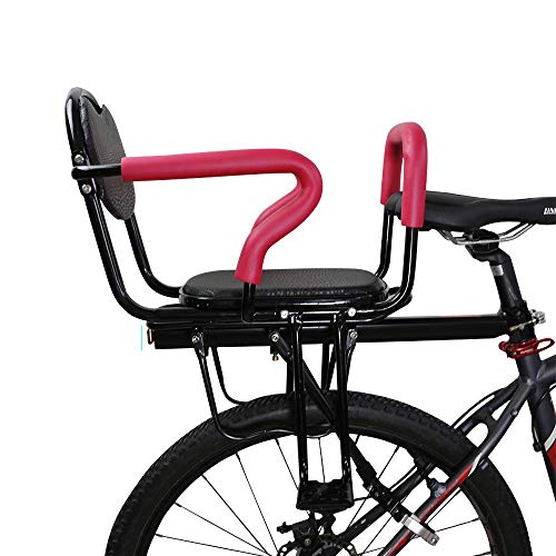 Asiento para NiñOs En Bicicleta, Asiento De Seguridad para NiñOs Desmontable con Reposabrazos Y Asiento Acolchado, CojíN del Asiento Trasero, Adecuado para NiñOs De 2 A 6 AñOs