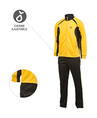 Asioka 68/12 Chándal, Unisex Adulto, Amarillo/Negro (YellowBlack), L