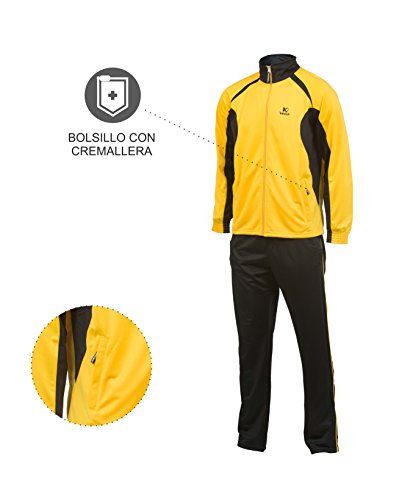 Asioka 68/12 Chándal, Unisex Adulto, Amarillo/Negro (YellowBlack), L