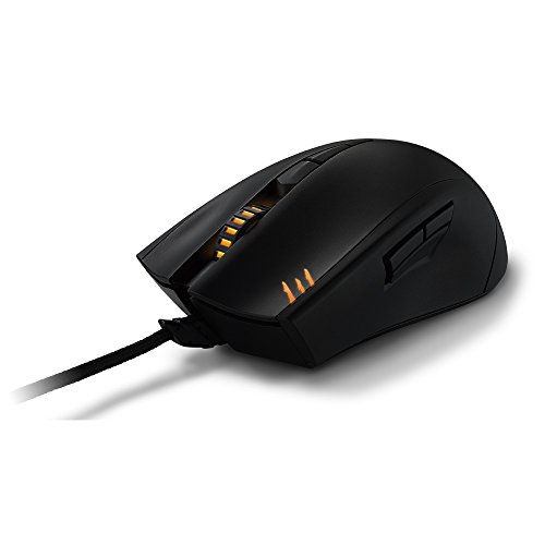 ASUS Strix Claw (Dark Edition) - Ratón Gaming ergonómico para diestros (interruptores Omron, Sensor óptico de 5000 dpi), Color Negro