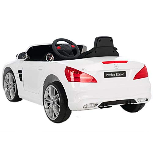 ATAA Mercedes SL400 con Mando para Adultos - Blanco Coche eléctrico para niños versión 2022 con batería 12V