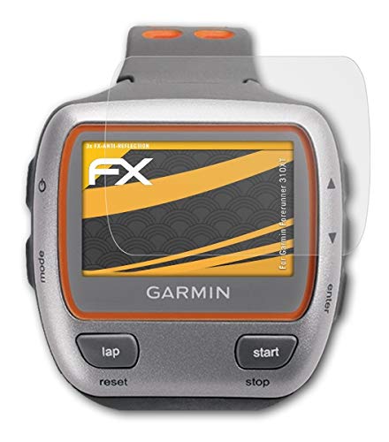 atFoliX Película Protectora Compatible con Garmin Forerunner 310XT Lámina Protectora de Pantalla, antirreflejos y amortiguadores FX Protector Película (3X)