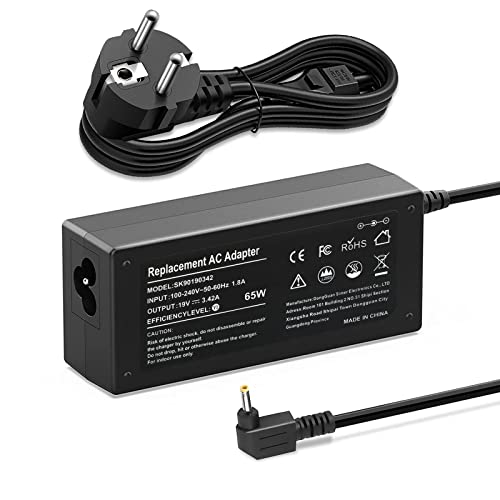 ATTNINE 19V 3,42A 65W Cargador de portátil para ASUS X551 X551M X551MA X551CA X551MAV AD883P20 y más Cable Adaptador de Fuente de alimentación de 5,5 x 2,5 mm