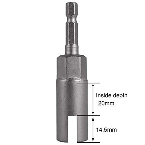 Auracure 2 Piezas Llave de Tuerca de Mariposa, Tuerca de Mariposa Ranurada, Llave Juego de Herramienta para Tuerca de Panel Tornillo Perno de Gancho de Ojo C, VáStago Hexagonal1/4 Pulgada