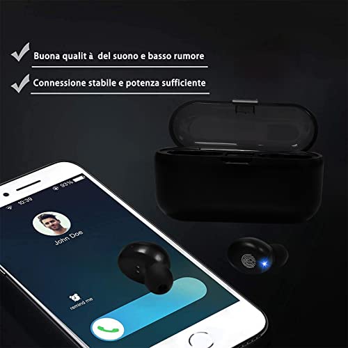 Auriculares Inalámbricos, Auriculares Bluetooth 5.0 Control Táctil con Graves Profundos In-Ear conPop-Ups Auto Pairing Caja de Carga Rápida IPX7 Impermeabilidad,para Android Phone/iOS