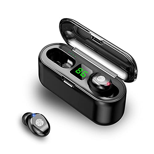 Auriculares Inalámbricos, Auriculares Bluetooth 5.0 Control Táctil con Graves Profundos In-Ear conPop-Ups Auto Pairing Caja de Carga Rápida IPX7 Impermeabilidad,para Android Phone/iOS