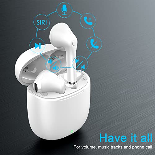 Auriculares Inalámbricos, yobola Auriculares Bluetooth 5.1 HiFi Estéreo, Cascos Inalambricos Bluetooth con Control Táctil, Micrófono Incorporado, IPX5 Deportivos, para Xiaomi Samsung iPhone Huawei