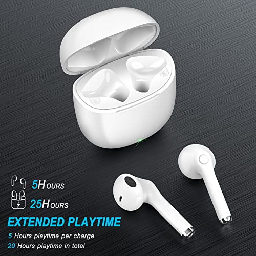 Auriculares Inalámbricos, yobola Auriculares Bluetooth 5.1 HiFi Estéreo, Cascos Inalambricos Bluetooth con Control Táctil, Micrófono Incorporado, IPX5 Deportivos, para Xiaomi Samsung iPhone Huawei