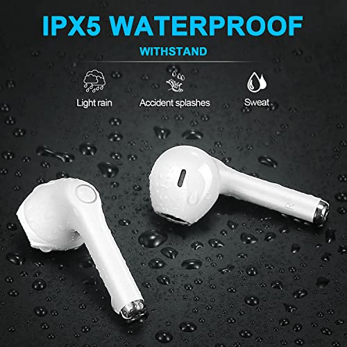 Auriculares Inalámbricos, yobola Auriculares Bluetooth 5.1 HiFi Estéreo, Cascos Inalambricos Bluetooth con Control Táctil, Micrófono Incorporado, IPX5 Deportivos, para Xiaomi Samsung iPhone Huawei