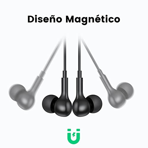 Auriculares Tipo C Magnéticos, AGPTEK Cascos Tipo C USB In-Ear Sonido Estéreo con Micrófono, Aislamiento de Ruido para Huawei P40 Pro/P30/Mate20 Pro, Xiaomi Mi 8SE/9/10 Pro, Samsung Note10/S20/S21