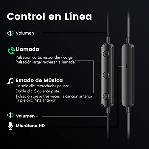 Auriculares Tipo C Magnéticos, AGPTEK Cascos Tipo C USB In-Ear Sonido Estéreo con Micrófono, Aislamiento de Ruido para Huawei P40 Pro/P30/Mate20 Pro, Xiaomi Mi 8SE/9/10 Pro, Samsung Note10/S20/S21