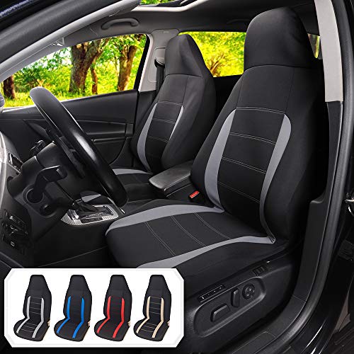 AUTOYOUTH Cubiertas de asiento delantero del coche auto cubierta del asiento del cubo automotriz ajuste universal cubierta de la silla del coche cubierta del asiento asiento - gris