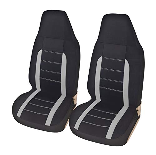 AUTOYOUTH Cubiertas de asiento delantero del coche auto cubierta del asiento del cubo automotriz ajuste universal cubierta de la silla del coche cubierta del asiento asiento - gris