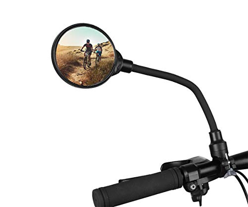 auvstar Espejo Retrovisor Bicicleta,Espejos de Bicicleta/Ciclismo,Manillar Giratorio Ajustable Montado Plástico Espejo Convexo para Mountain Road Bike E-Bike Xiaomi Mijia M365 Patinetes Eléctricos