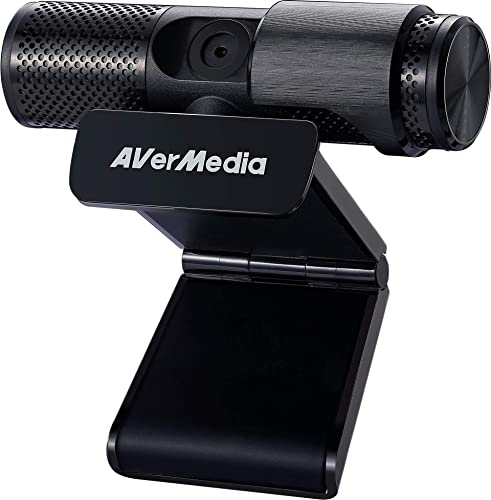 AVerMedia Live Streamer WEBCAM 313: Full HD 1080p, dos micrófonos incorporados, pestaña de seguridad y giro 360º, óptimo teletrabajo, videoconferencias