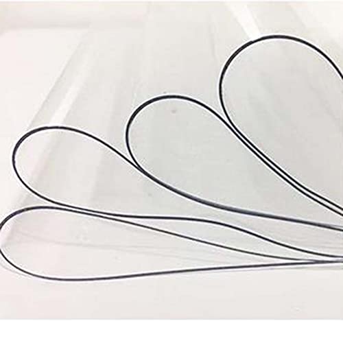 AWSAD Lona Impermeable Transparente Cortavientos Terraza Balcon Cortinas de Vinilo Transparente Impermeable Resistente Rotura Cubierta de PVC Lona Impermeable 0,5 MM