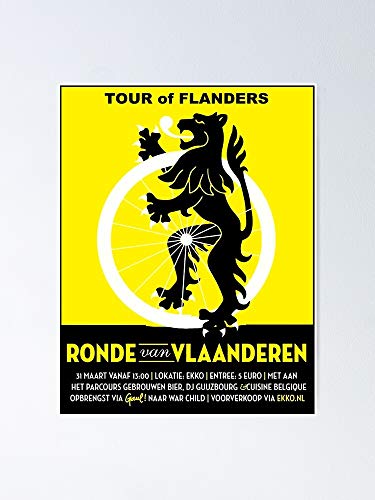 AZSTEEL Póster vintage de carreras de bicicletas del Tour Of Flanders