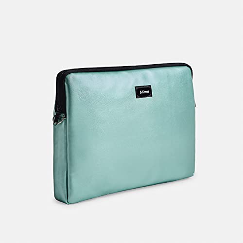 b-Kover Funda Protectora para Portátil 15-15,6 Pulgadas Vegana, Acolchada, Impermeable, Anti-Golpes, Hecha A Mano, Compatible con Apple MacBook Pro 15/Acer/DELL/ASUS/HP/Lenovo/(Verde Brillante)