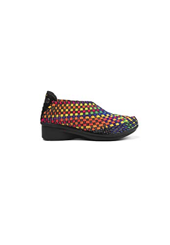 B M BERNIE MEV NEW YORK Gem Yael Wedge - Zapatillas de cuña para Mujer, Multicolor (Black Multi), 41 EU