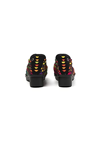 B M BERNIE MEV NEW YORK Gem Yael Wedge - Zapatillas de cuña para Mujer, Multicolor (Black Multi), 41 EU