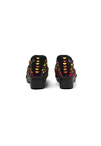 B M BERNIE MEV NEW YORK Gem Yael Wedge - Zapatillas de cuña para Mujer, Multicolor (Black Multi), 41 EU