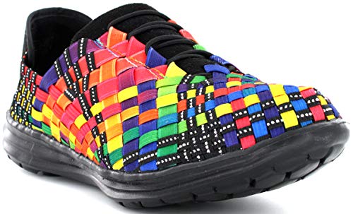 B M BERNIE MEV NEW YORK Victoria Casual Zapatillas Deportivos para Mujer, Multicolore (Black Multi), 41 EU