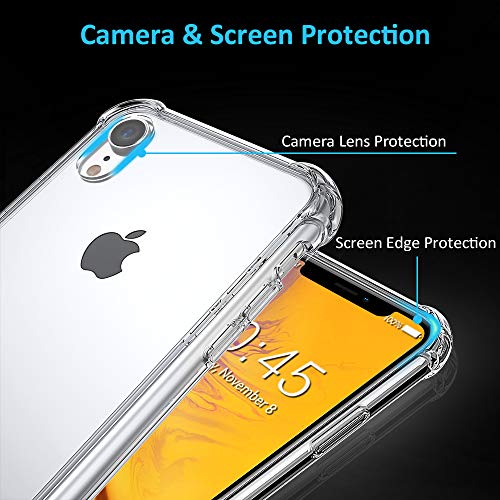 Babacom Funda para iPhone XR, Transparente Carcasa para iPhone XR Absorcion de Choque Cojín de Esquina Parachoques con PC Duro Panel Posterior + Marco de TPU Compatible con iPhone XR 6.1” 2018