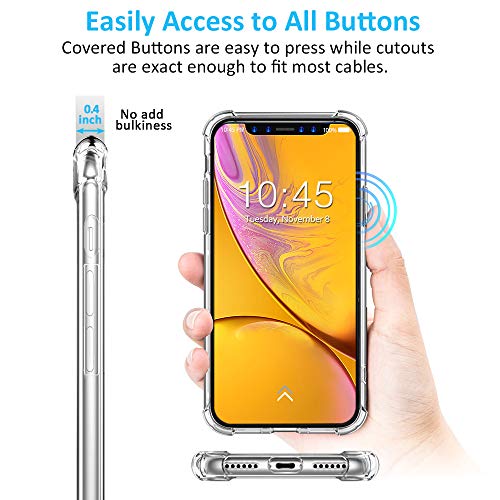 Babacom Funda para iPhone XR, Transparente Carcasa para iPhone XR Absorcion de Choque Cojín de Esquina Parachoques con PC Duro Panel Posterior + Marco de TPU Compatible con iPhone XR 6.1” 2018